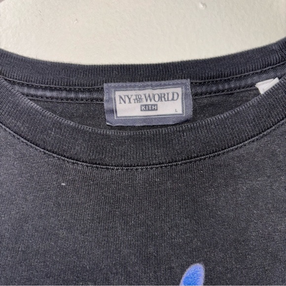 Kith New York To The World Souvenir Vintage Black Tee L - Picture 3 of 3